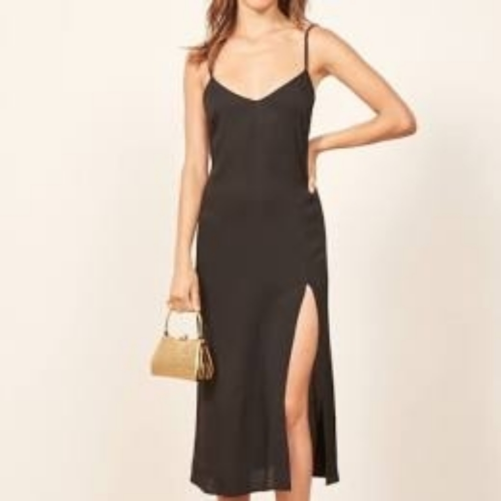 Reformation black Crimini dress size 0